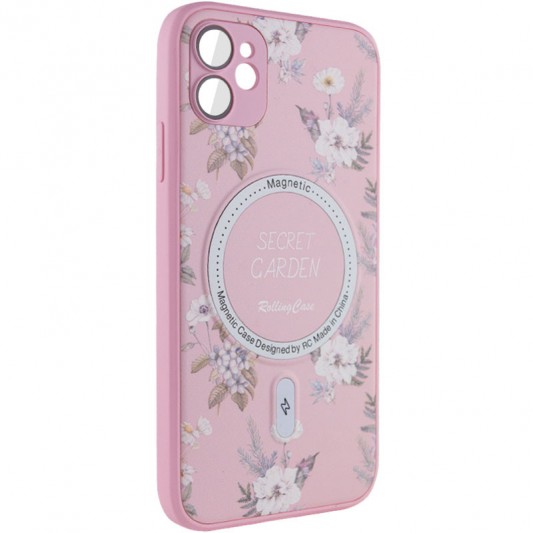 TPU+PC чохол Secret Garden with MagSafe для Apple iPhone 12 (6.1") Pink - зображення 1 