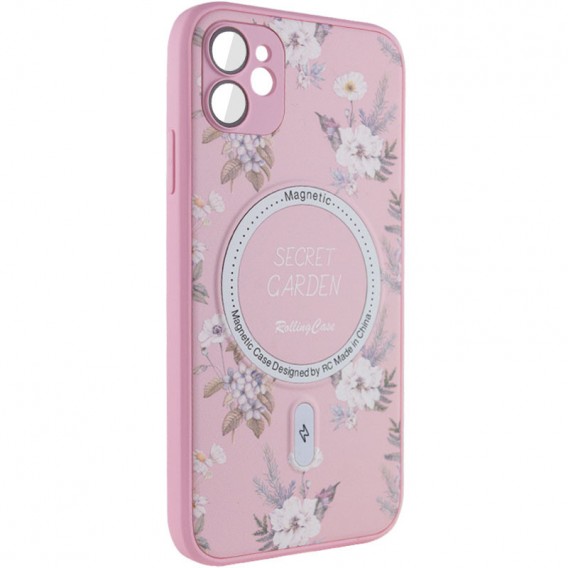 TPU+PC чохол Secret Garden with MagSafe для Apple iPhone 12 (6.1"), Pink