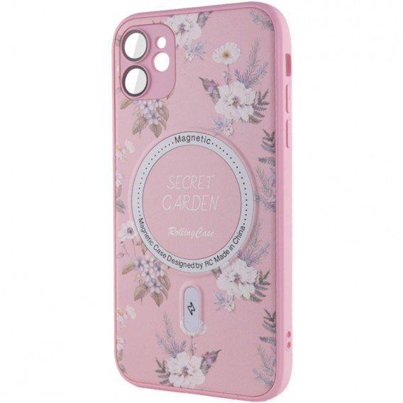 TPU+PC чохол Secret Garden with MagSafe для Apple iPhone 12 (6.1"), Pink