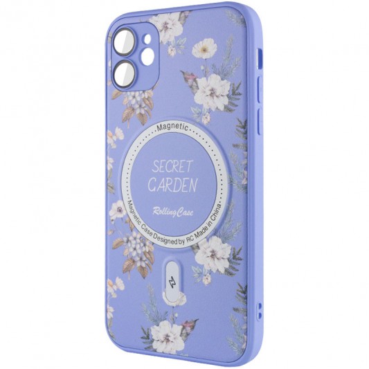 TPU+PC чохол Secret Garden with MagSafe для Apple iPhone 12 (6.1") Lilac - зображення 2 
