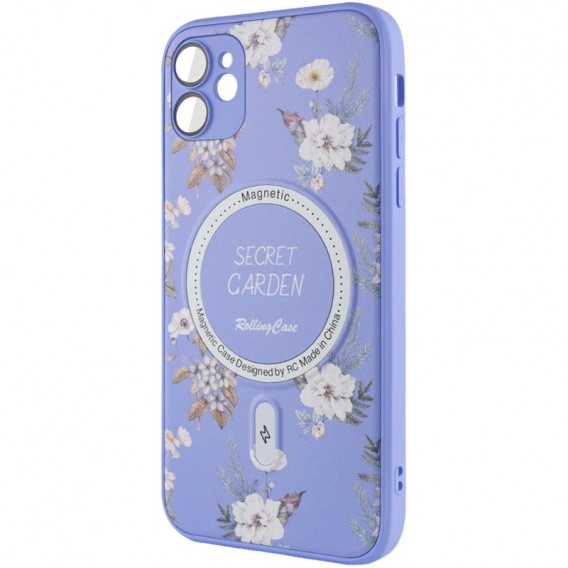TPU+PC чохол Secret Garden with MagSafe для Apple iPhone 12 (6.1"), Lilac