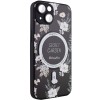 TPU+PC чохол Secret Garden with MagSafe для Apple iPhone 15 (6.1"), Black