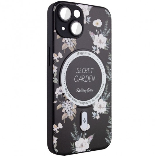 TPU+PC чохол Secret Garden with MagSafe для Apple iPhone 15 (6.1") Black - зображення 1 