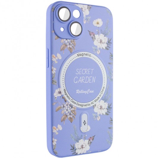 TPU+PC чехол Secret Garden with MagSafe для Apple iPhone 15 (6.1") Lilac - изображение 1