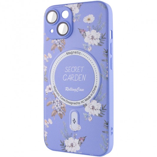 TPU+PC чехол Secret Garden with MagSafe для Apple iPhone 15 (6.1") Lilac - изображение 2