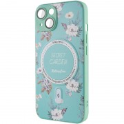 TPU+PC чехол Secret Garden with MagSafe для Apple iPhone 15 (6.1"), Mint