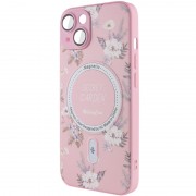 TPU+PC чехол Secret Garden with MagSafe для Apple iPhone 15 (6.1"), Pink