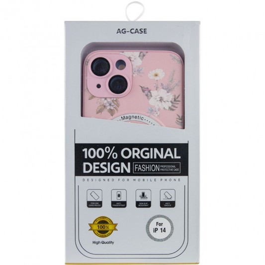 TPU+PC чехол Secret Garden with MagSafe для Apple iPhone 15 (6.1") Pink - изображение 4