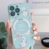TPU+PC чохол Secret Garden with MagSafe для Apple iPhone 15 Pro (6.1"), Mint