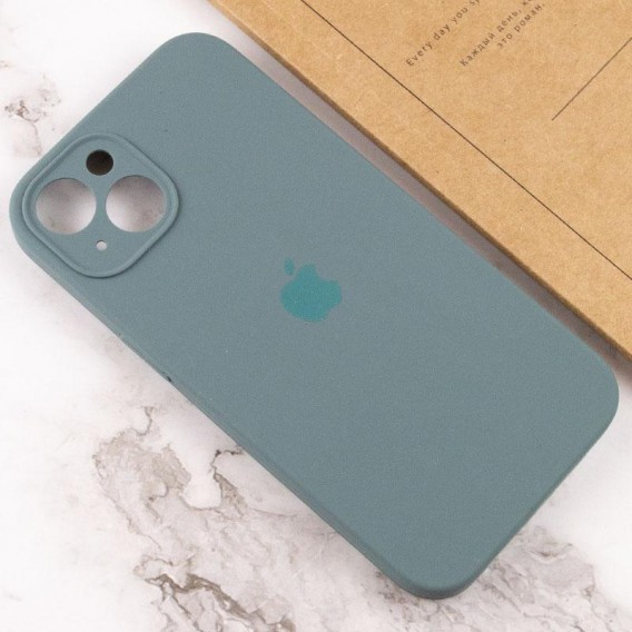 Чохол Silicone Case Full Camera Protective (AA) для Apple iPhone 15 (6.1"), Зелений / Pine green