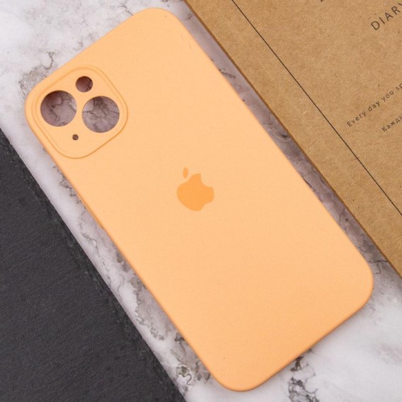 Чохол Silicone Case Full Camera Protective (AA) Apple iPhone 15 (6.1"), Помаранчевий / Cantaloupe