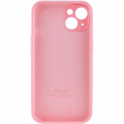 Чехол Silicone Case Full Camera Protective (AA) для Apple iPhone 15 (6.1"), Розовый / Light pink