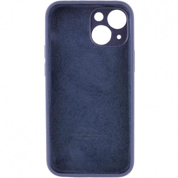 Чехол Silicone Case Full Camera Protective (AA) для Apple iPhone 15 (6.1"), Темно-синий / Midnight blue