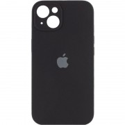 Чехол Silicone Case Full Camera Protective (AA) для Apple iPhone 15 (6.1"), Черный / Black