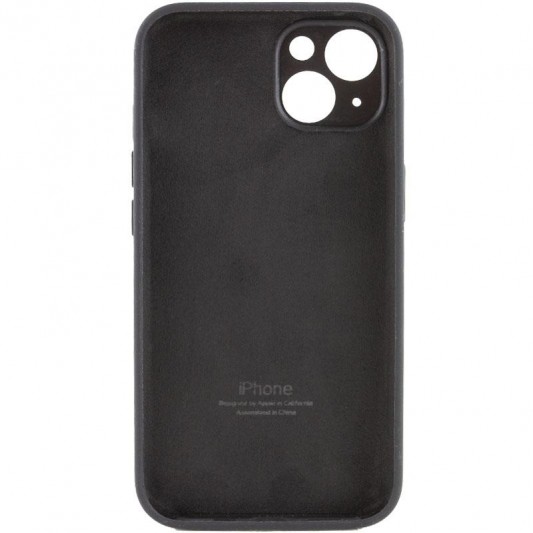 Чехол Silicone Case Full Camera Protective (AA) для Apple iPhone 15 (6.1") Черный / Black - изображение 1