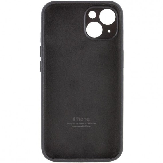 Чехол Silicone Case Full Camera Protective (AA) для Apple iPhone 15 (6.1"), Черный / Black