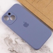Чехол Silicone Case Full Camera Protective (AA) для Apple iPhone 15 (6.1"), Серый / Lavender Gray