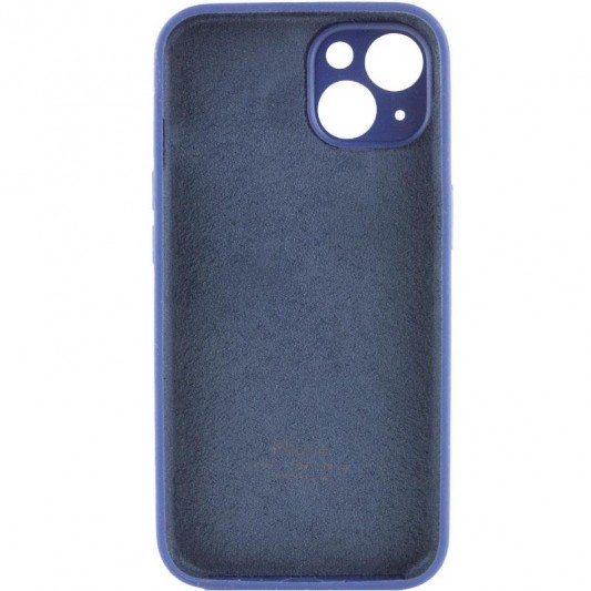 Чехол Silicone Case Full Camera Protective (AA) для Apple iPhone 15 (6.1") Синий / Deep navy - изображение 2