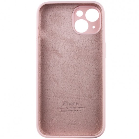 Чехол Silicone Case Full Camera Protective (AA) для Apple iPhone 15 Plus (6.7"), Розовый / Chalk Pink
