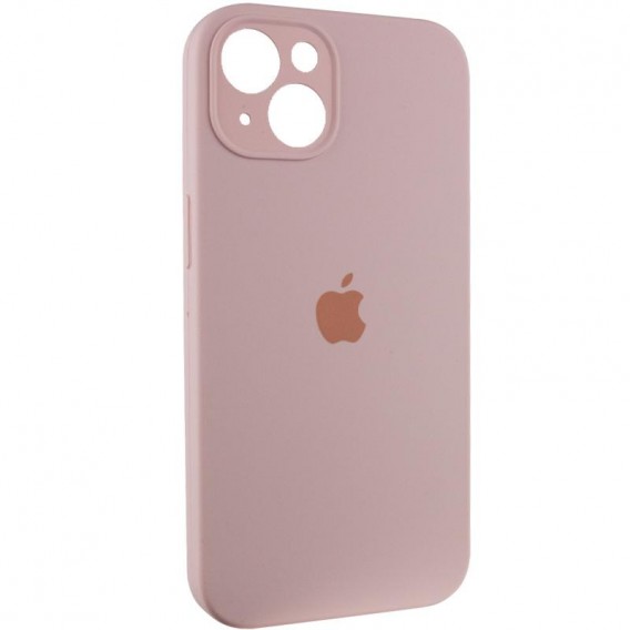 Чехол Silicone Case Full Camera Protective (AA) для Apple iPhone 15 Plus (6.7 дюйма) Розовый / Chalk Pink
