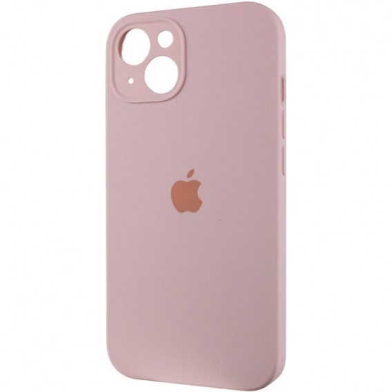 Чехол Silicone Case Full Camera Protective (AA) для Apple iPhone 15 Plus (6.7 дюйма) Розовый / Chalk Pink