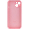 Чехол Silicone Case Full Camera Protective (AA) для Apple iPhone 15 Plus (6.7"), Розовый / Light pink
