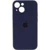 Чехол Silicone Case Full Camera Protective (AA) для Apple iPhone 15 Plus (6.7"), Темно-синий / Midnight blue