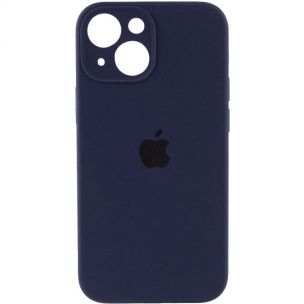 Чохол Silicone Case Full Camera Protective (AA) для Apple iPhone 15 Plus (6.7") Темно-синій / Midnight blue