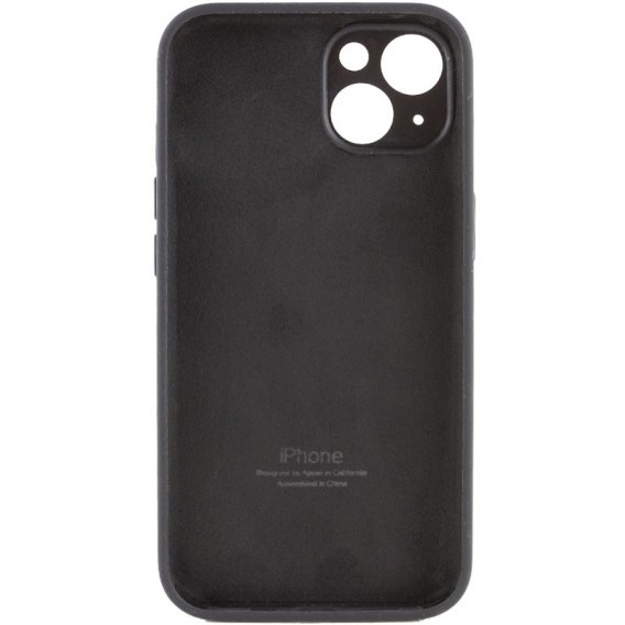 Чехол Silicone Case Full Camera Protective (AA) для Apple iPhone 15 Plus (6.7"), Черный / Black