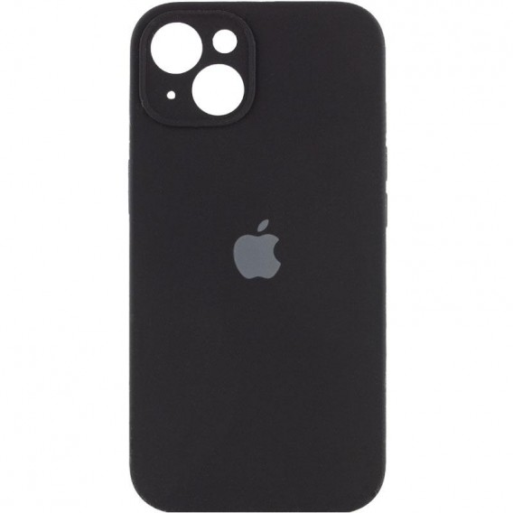 Чехол Silicone Case Full Camera Protective (AA) для Apple iPhone 15 Plus (6.7 дюйма) Черный / Black