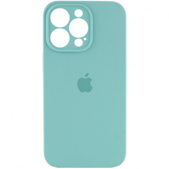Чехол Silicone Case Full Camera Protective (AA) для Apple iPhone 15 Pro (6.1"), Бирюзовый / Marine Green