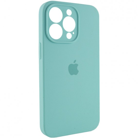 Чехол Silicone Case Full Camera Protective (AA) для Apple iPhone 15 Pro (6.1"), Бирюзовый / Marine Green