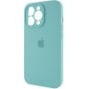 Чехол Silicone Case Full Camera Protective (AA) для Apple iPhone 15 Pro (6.1"), Бирюзовый / Marine Green