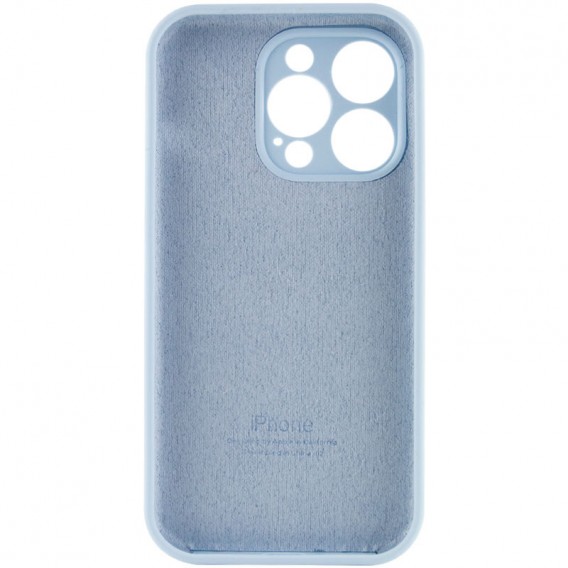 Чехол Silicone Case Full Camera Protective (AA) для Apple iPhone 15 Pro (6.1"), Голубой / Sweet Blue