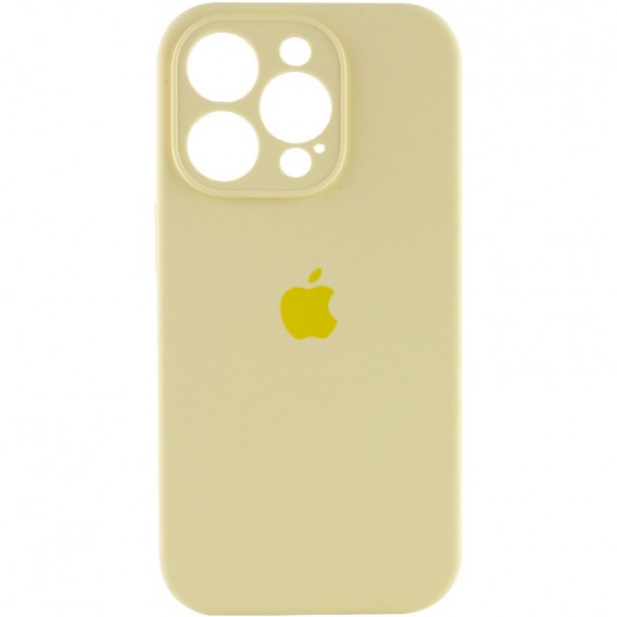 Чохол Silicone Case Full Camera Protective (AA) Apple iPhone 15 Pro (6.1"), Жовтий / Mellow Yellow