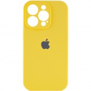Чехол Silicone Case Full Camera Protective (AA) для Apple iPhone 15 Pro (6.1") Желтый / Yellow
