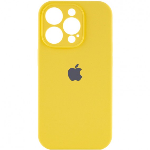 Чехол Silicone Case Full Camera Protective (AA) для Apple iPhone 15 Pro (6.1"), Желтый / Yellow