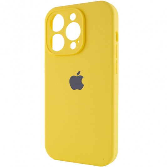 Чехол Silicone Case Full Camera Protective (AA) для Apple iPhone 15 Pro (6.1") Желтый / Yellow - изображение 2