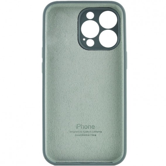 Чехол Silicone Case Full Camera Protective (AA) для Apple iPhone 15 Pro (6.1"), Зеленый / Pine green