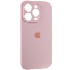 Чехол Silicone Case Full Camera Protective (AA) для Apple iPhone 15 Pro (6.1"), Розовый / Chalk Pink