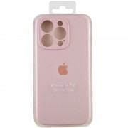 Чехол Silicone Case Full Camera Protective (AA) для Apple iPhone 15 Pro (6.1"), Розовый / Chalk Pink