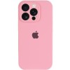 Чохол Silicone Case Full Camera Protective (AA) для Apple iPhone 15 Pro (6.1") Рожевий / Light pink