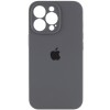 Чохол Silicone Case Full Camera Protective (AA) для Apple iPhone 15 Pro (6.1"), Сірий / Dark Gray