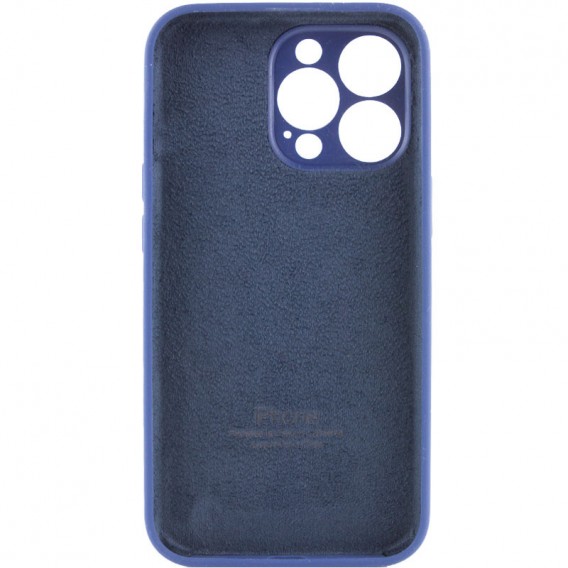 Чехол Silicone Case Full Camera Protective (AA) для Apple iPhone 15 Pro (6.1"), Синий / Deep navy