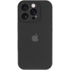 Чохол Silicone Case Full Camera Protective (AA) для Apple iPhone 15 Pro (6.1") Чорний / Black
