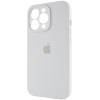 Чехол Silicone Case Full Camera Protective (AA) для Apple iPhone 15 Pro Max (6.7"), Белый / White