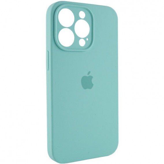 Чехол Silicone Case Full Camera Protective (AA) для Apple iPhone 15 Pro Max (6.7"), Бирюзовый / Marine Green