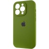 Чехол Silicone Case Full Camera Protective (AA) для Apple iPhone 15 Pro Max (6.7"), Зеленый / Dark Olive