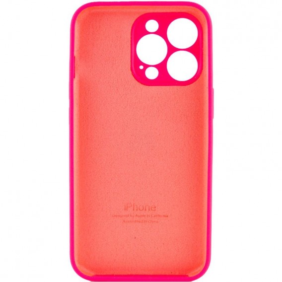 Чехол Silicone Case Full Camera Protective (AA) для Apple iPhone 15 Pro Max (6.7"), Розовый / Barbie pink