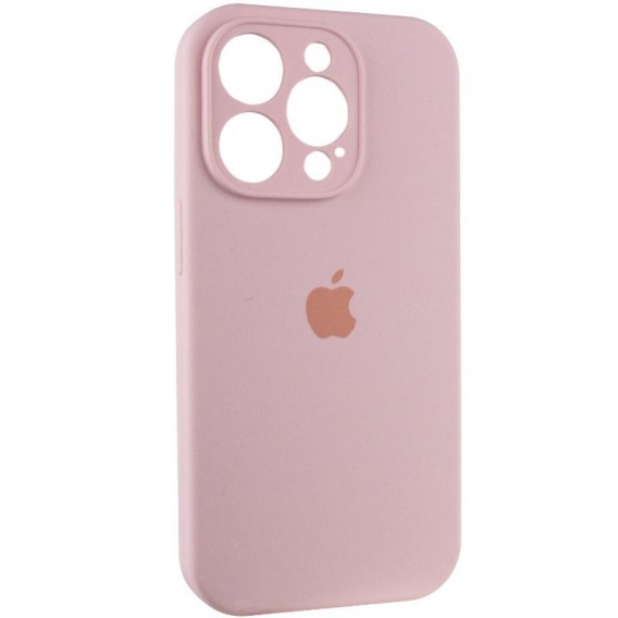 Чехол Silicone Case Full Camera Protective (AA) для Apple iPhone 15 Pro Max (6.7"), Розовый / Chalk Pink